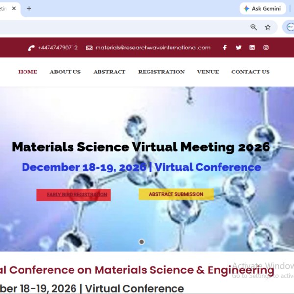 4th International Virtual Conference on Materials Science & Engineering